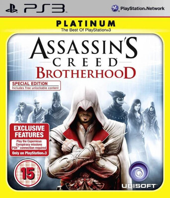 PS3 ASSASSINS CREED BROTHERHOOD - PLATINUM
CENA: 1000
